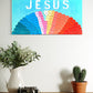 Burst of Belief – Rainbow Jesus Wall Art