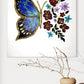 Radiant Butterfly & Bloom Textured Canvas Wall Art — Handcrafted Elegance for Your Home