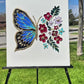Radiant Butterfly & Bloom Textured Canvas Wall Art — Handcrafted Elegance for Your Home